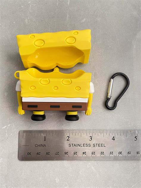 Spongebob Square Pants Silicone Airpod Case 1 2 Pro Cartoon Etsy