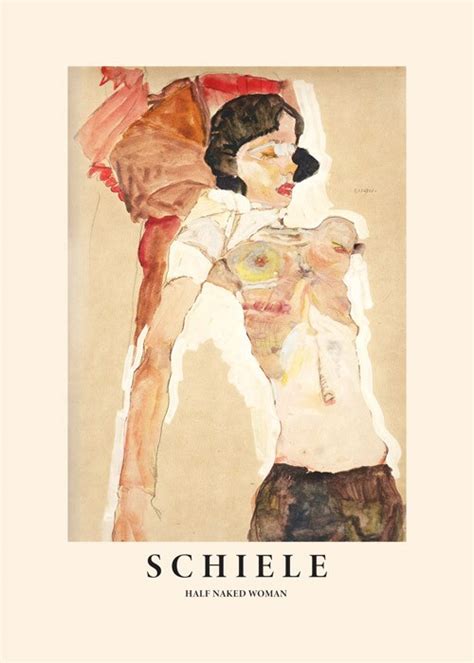 Half Naked Woman 104248 Αφίσες Poster Egon Schiele Walls gr