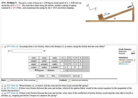 Solved Problem You Give A Crate Of Mass M Kg Chegg