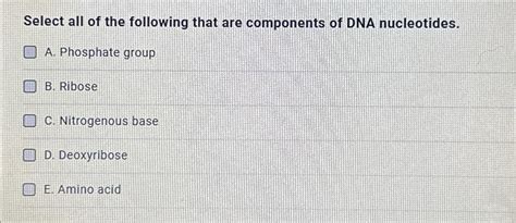 Solved Select All Of The Following That Are Components Of Chegg