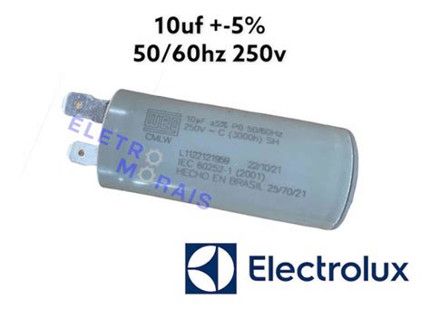 Capacitor 10uf Original Do Motor Lava Louças Electrolux 127v