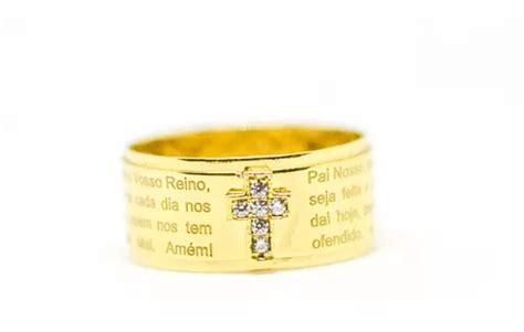 Anel Pai Nosso Ouro 18k 750 Parcelamento Sem Juros