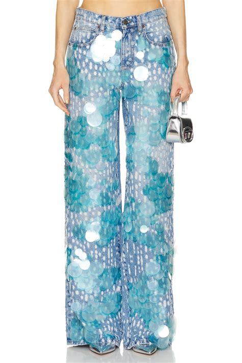 GIUSEPPE DI MORABITO Sequin Wide Leg In Blue REVOLVE