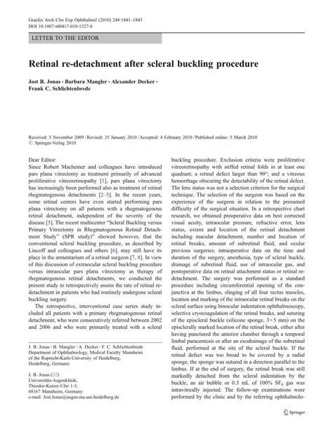 (PDF) Retinal re-detachment after scleral buckling procedure - DOKUMEN.TIPS