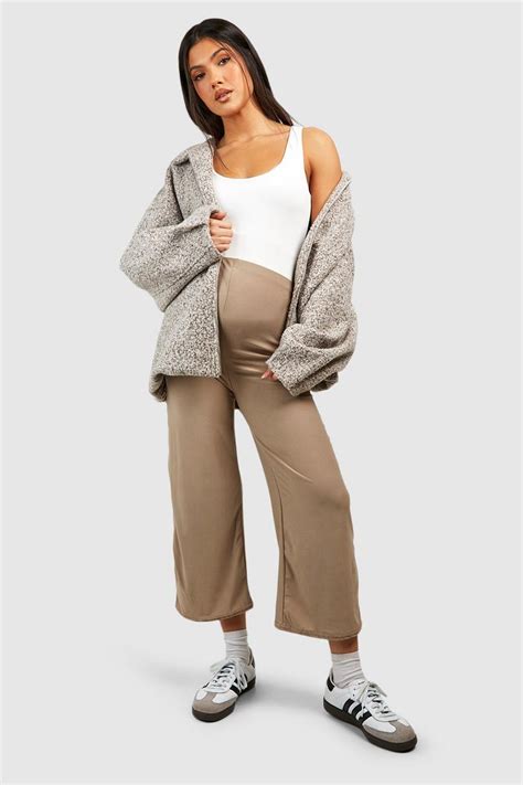 Maternity Super Soft Wide Leg Trouser Boohoo Uk