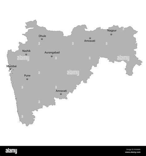 Maharashtra map hi-res stock photography and images - Alamy