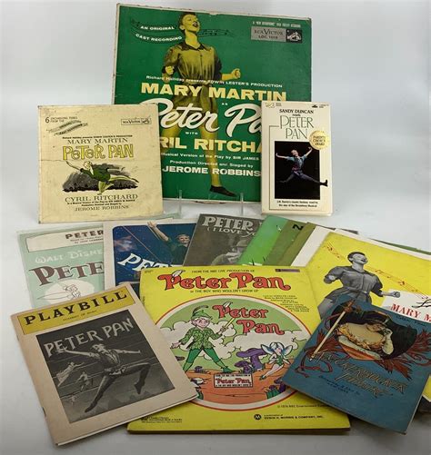 Lot Lot Of Peter Pan Ephemera Including Play Books Mary Martian As