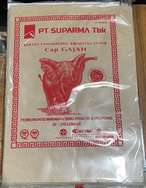 Kertas Bungkus Nasi Cap Gajah Merah Dengan Isi Lembar Lazada