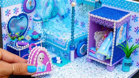 Diy Miniature Frozen Bedroom And Bathroom Youtube