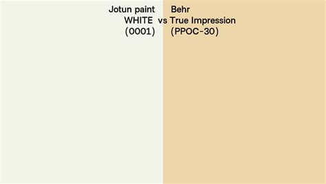 Jotun Paint White Vs Behr True Impression Ppoc Side By Side