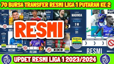 UPDET RESMI BERITA TRANSFER LIGA 1 PUTARAN KE DUA 2023 2024 LEVI