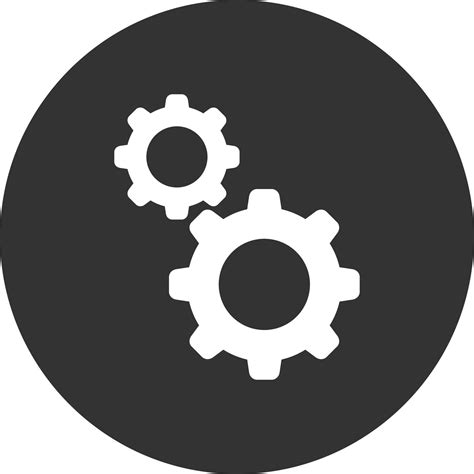 Gear Glyph Inverted Icon 9909947 Vector Art At Vecteezy