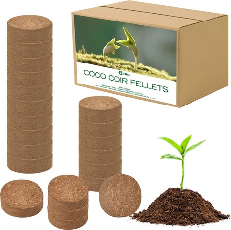 Amazon Zeedix Pcs Mm Compressed Coco Coir Fiber Potting Soil