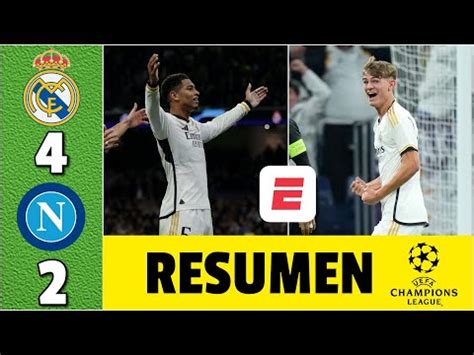 Real Madrid Vs Napoli 4 2 Goles Video Y Resumen Del Partido Por