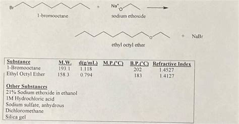 Solved Br Nat 1 Bromooctane Sodium Ethoxide Nabr Ethyl