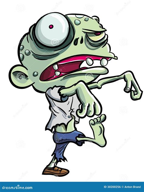 Cartoon Illustration Of Cute Green Zombie Royalty Free Stock Image ...