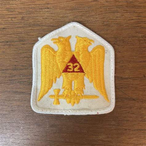 Vintage Masonic 32 Degree 32nd Scottish Rite Embroidered Sew On Patch