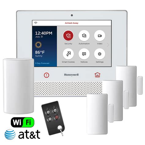 Honeywell Lyric Dual Path Wireless Security System Kit Via Atandt Network Wireless Home