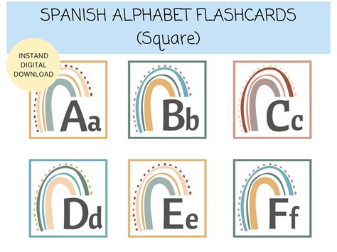 Spanish Alphabet Flashcards Spanish Alphabet Spanish - Etsy