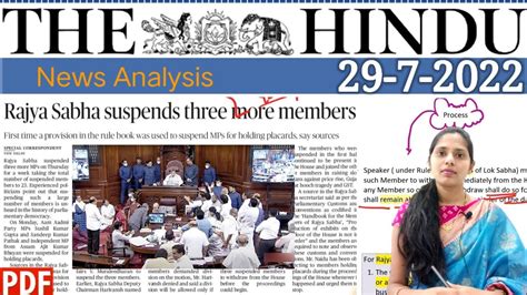 29 July 2022 The Hindu Newspaper Analysis In English Upsc Ias