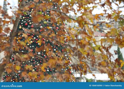 Christmas in Nazareth stock photo. Image of party, fireworks - 106816098