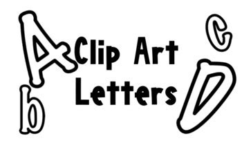 Alphabet Letters Clip Art (Black and White) by Made by Miss Moon