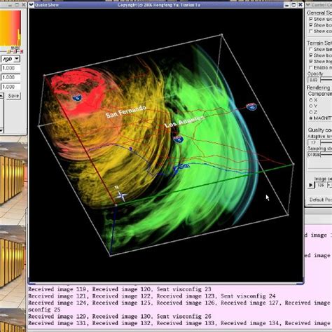 Snapshot One of QuakeShow during an earthquake simulation. | Download ...