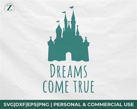 Disney Land Dreams Come True Svg Fantasyland Disney World Etsy