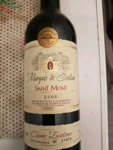 2008 Plaimont Marquis de Seillan Saint Mont Cuvée Excellence Vivino US