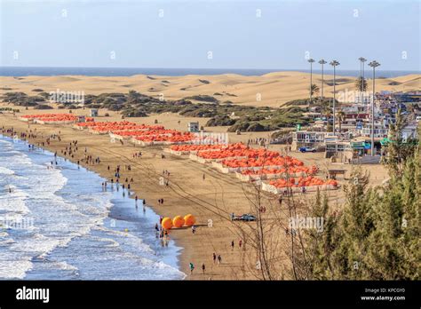 Maspalomas Sand Dunes Playa Del Inglés Holiday Resort Canary Island Of