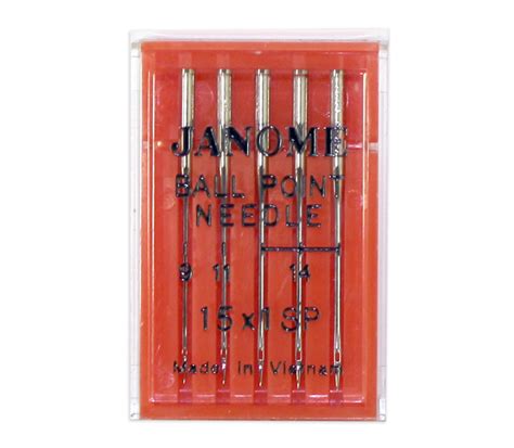 Janome Machine Needles Set Of Ballpoint Needles Size 9 11 And 14 15 X 1sp For Overlockers