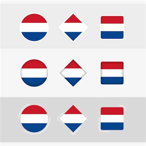 Cones De Bandeira Holandesa Definem Bandeira Vetorial Da Holanda