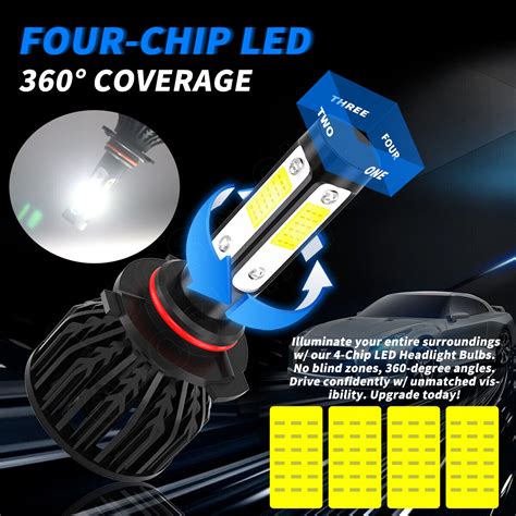 For Dodge Avenger Se Sedan Led Headlight High Low Beam Bulbs