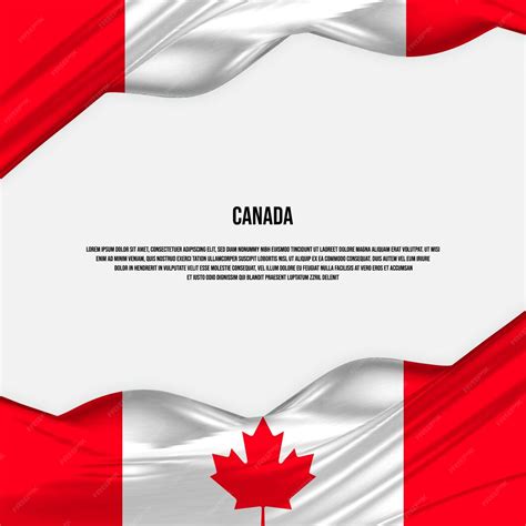 Premium Vector | Canada flag design. Waving Canadian flag made of satin ...