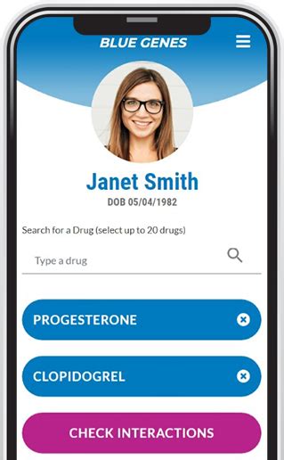 Blue Genes A Pgx Drug Interaction App