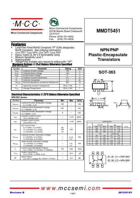 Mmdt Datasheet Mcc