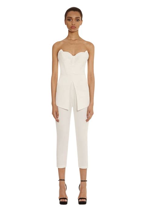 Ivon Strapless Jumpsuit Cream Strapless Jumpsuit Jumpsuit White Jumpsuit