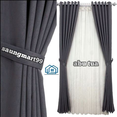 Jual Gorden Tinggi 150cm 6 Gelombang Korden Hordeng Jendela Bahan