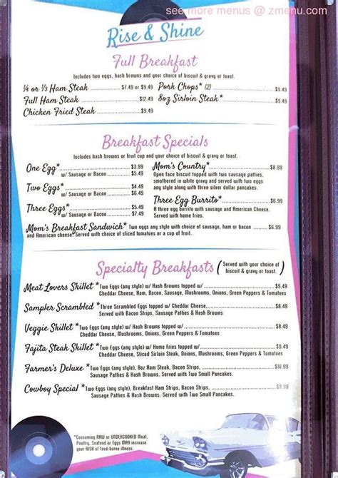 Online Menu Of Country Hills Diner Restaurant Kiefer Oklahoma 74041 Zmenu