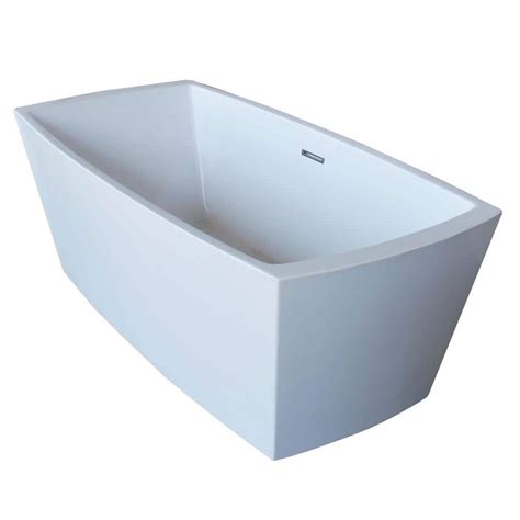 Universal Tubs PureCut 5 6 Ft Acrylic Center Drain Rectangular Bathtub