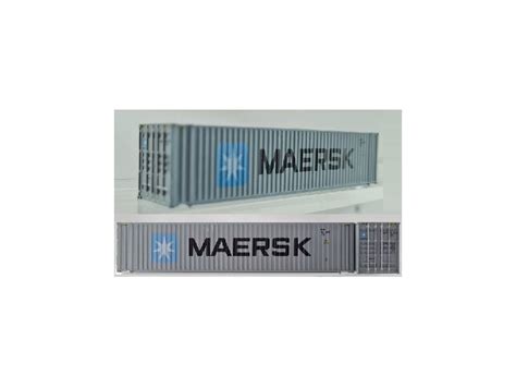 Set Di 2 Container 45 MAERSK Grigio Scritta Nera Scala N 1 160