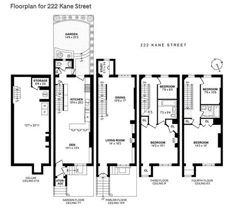 Typical Brooklyn Brownstone Floor Plan | Floor Roma