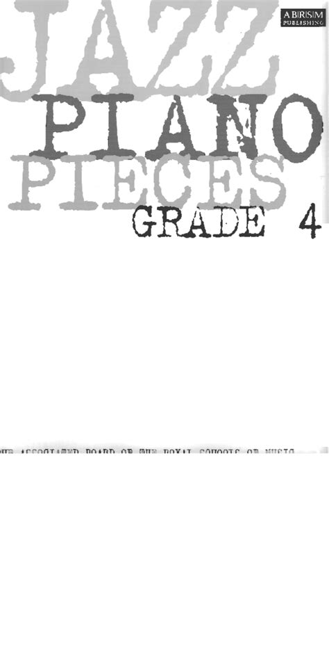 Pdf Abrsm Jazz Piano Pieces Grade 4pdf