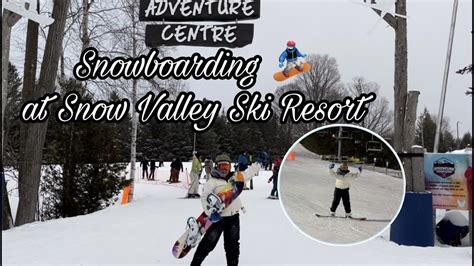 Snowboarding At Snow Valley Ski Resort Barrie Ontario Canada Youtube