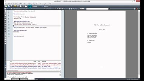 Latex Tutorial 1 Creating A Basic Latex Document Youtube