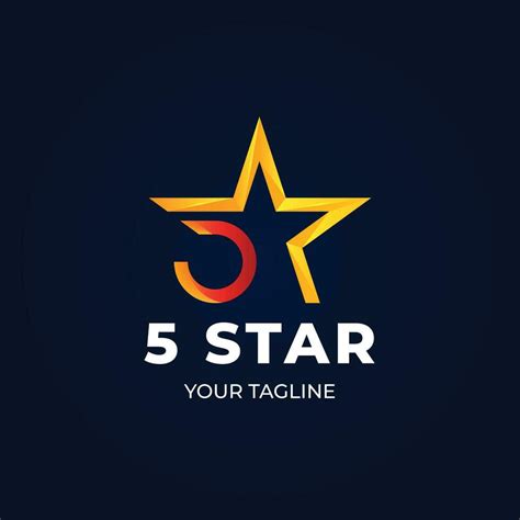 Gradient 5 Star Logo Template 24739573 Vector Art At Vecteezy