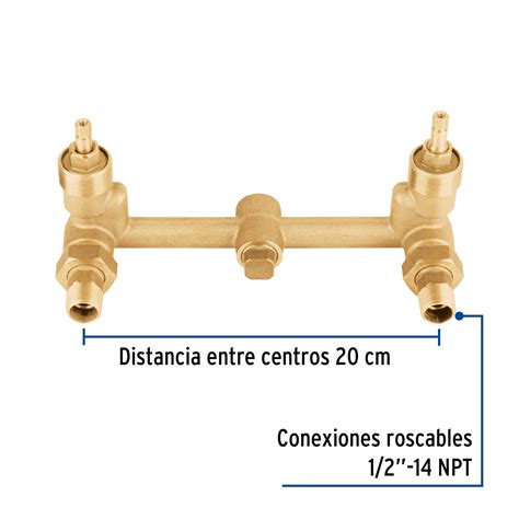 Mezcladora De Bronce De Empotrar Compresi N Foset Mezcladoras De