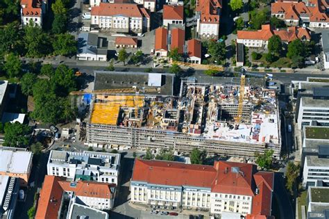 Dresden Von Oben Baustelle F R Einen Erweiterungs Neubau Auf Dem