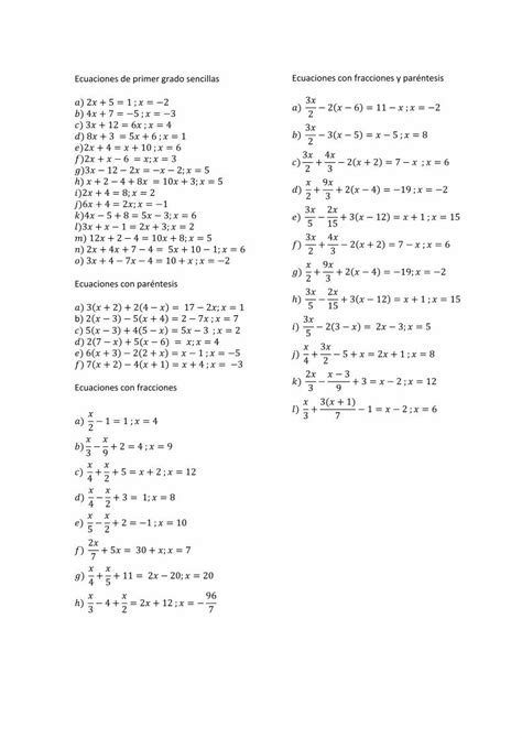 Pdf Ecuaciones Con Fracciones Y Par Ntesis Yoquieroaprobar Es Pdf