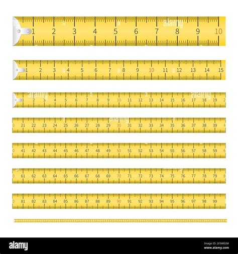 Measuring Tape With Inch And Metric Scale Measure Instrument Isolated